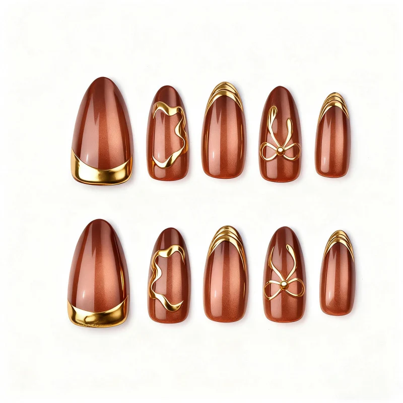 Dekoratives Press-On Nagelkunst Set Karnz