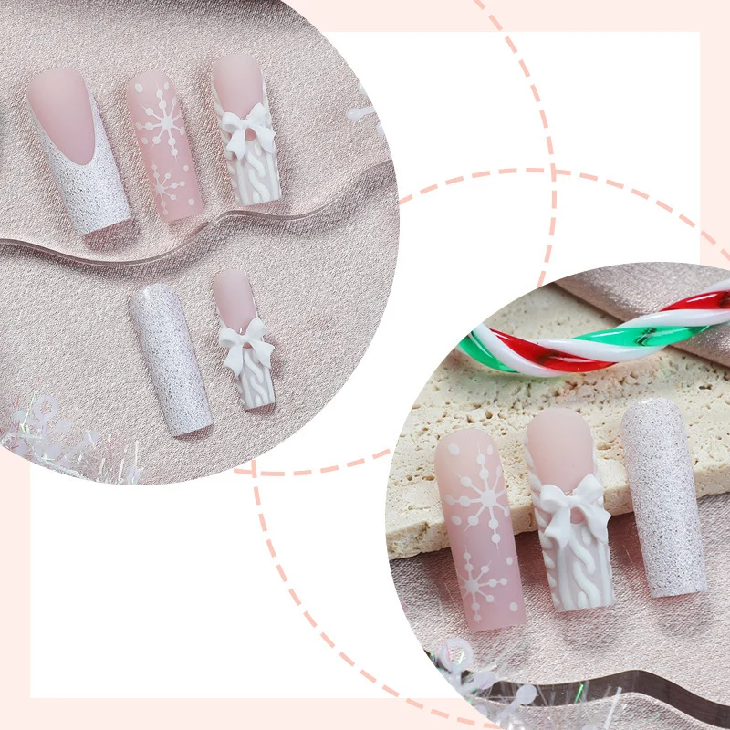 Dekorative Herz- und Stern-Press-On-Nagelkunst Karnz