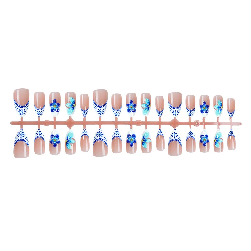Dekoratives Floral Press-On Nagelkunstset Karnz 1790636675