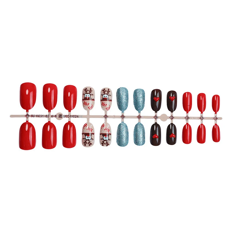 Kreatives urlaubsbezogenes Press-On Nageldesign-Set Karnz