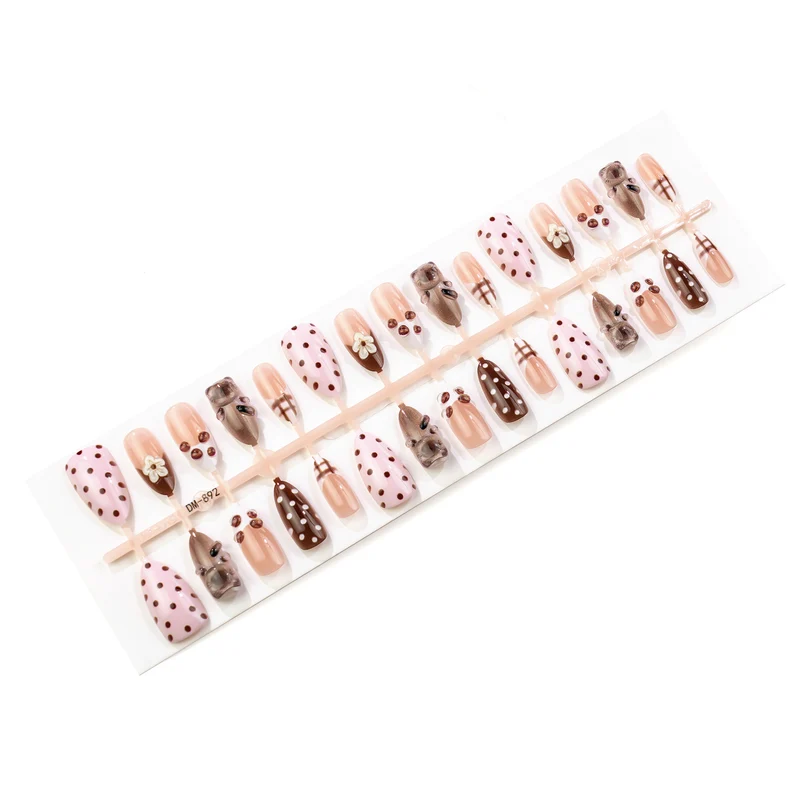 Kreatives katzen-Themen Press-On Nagelkunst Set Karnz