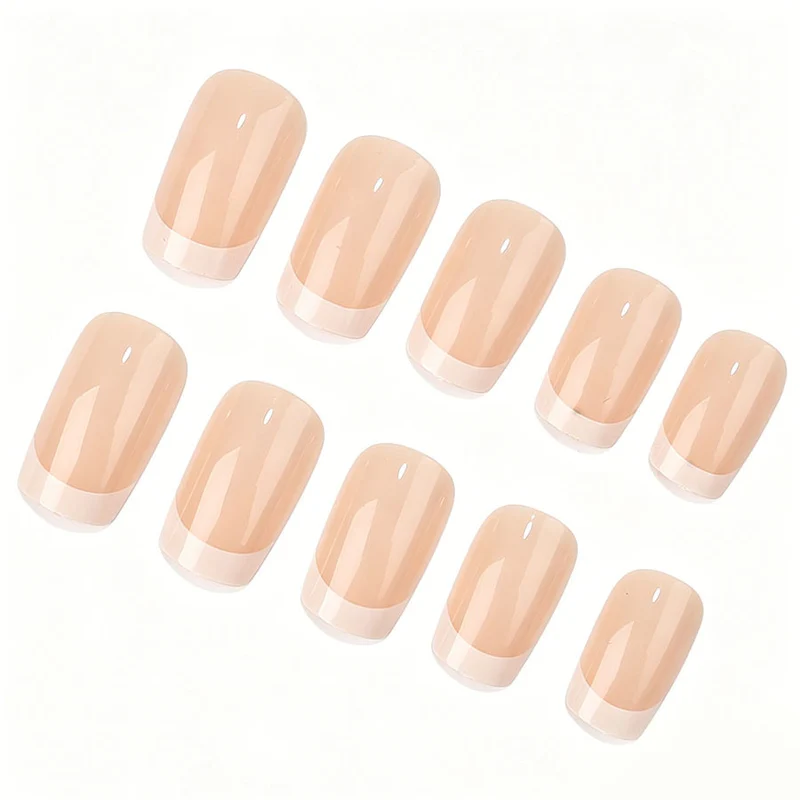 Klassisches French Tip Press-On Nail Art Set Karnz