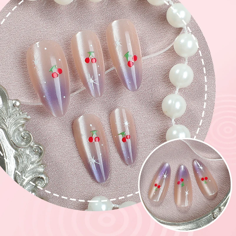 Kirschblüten-Themen Press-On Nagelkunst Karnz