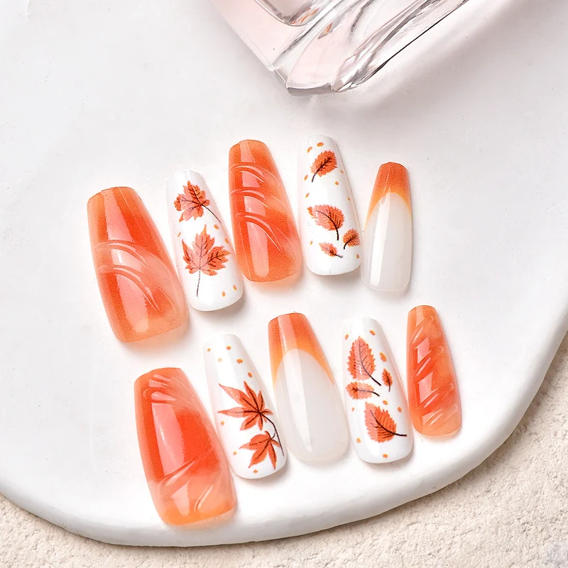 Herbst-Themen Press-On Nagelkunst Set Karnz