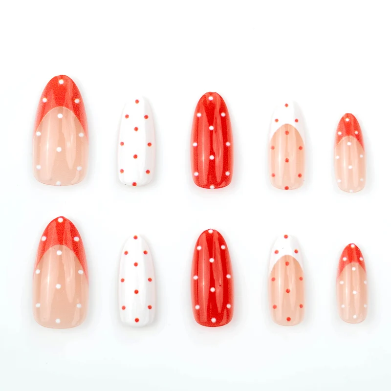 Künstlerische Pünktchen Press-On Nagelkunst Karnz