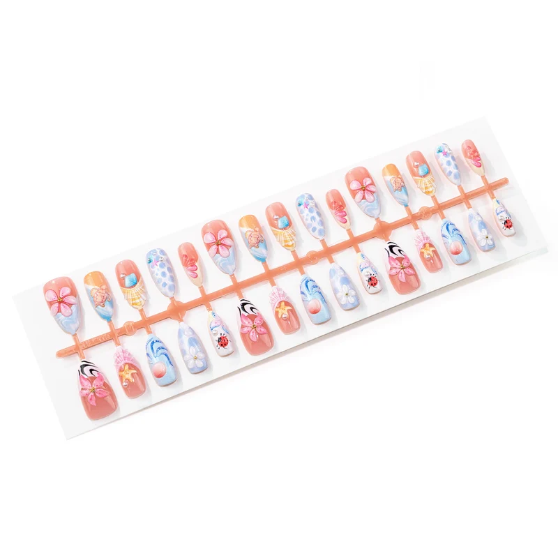 Künstlerisches vom Ozean inspiriertes Press-On Nail Art Set Karnz 1790636618