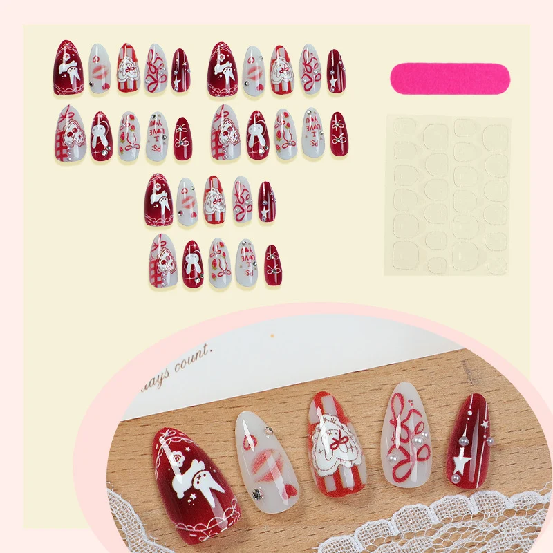 Künstlerisches Liebesthema Druck-Nagelkunst-Set Karnz