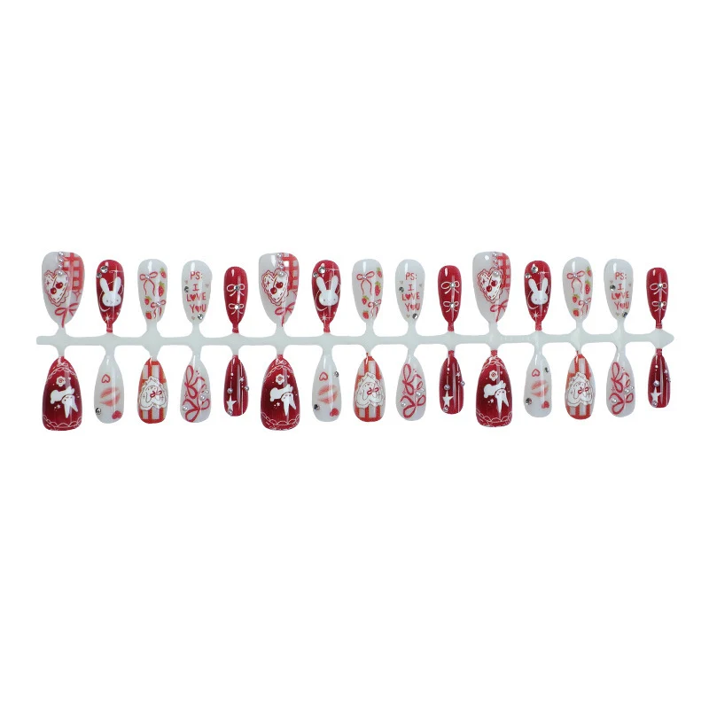 Künstlerisches Liebesthema Druck-Nagelkunst-Set Karnz