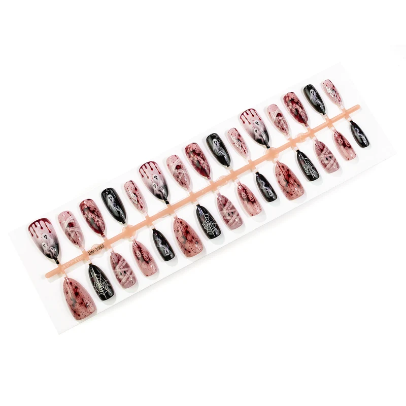 Künstlerische Halloween-Themen Press-On Nagelkunst Karnz 1790636345