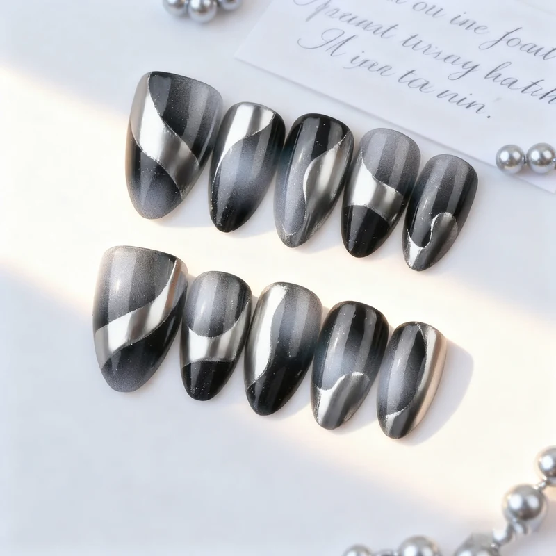 Künstlerisches Glam Nageldesign Karnz