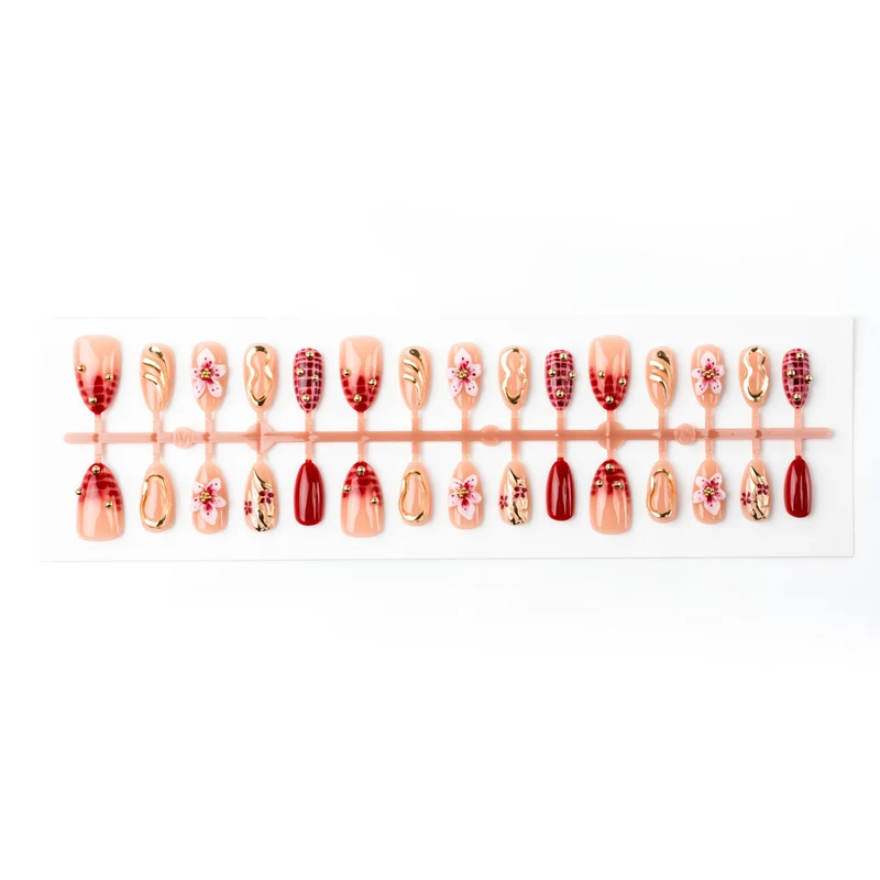 Künstlerisches Florales Press-On Nagelkunst Set Karnz 1790636462