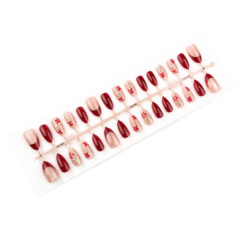 Künstlerisches Floral Press-On Nagelkunstset Karnz 1790636459