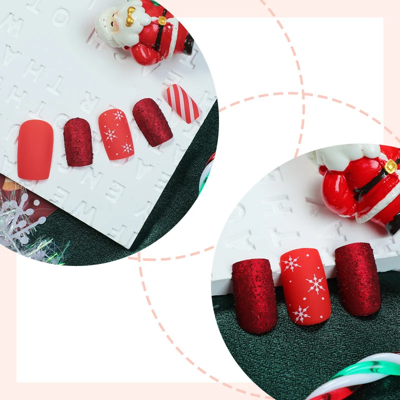 Stylisches Kunstnagelset mit vielseitigen festlichen Designs Karnz