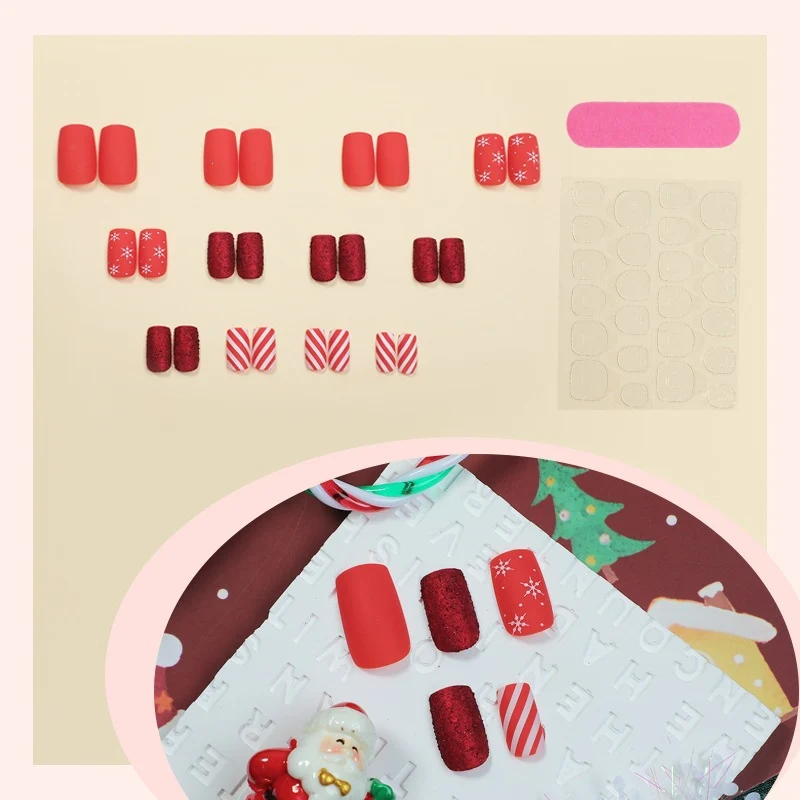 Stylisches Kunstnagelset mit vielseitigen festlichen Designs Karnz