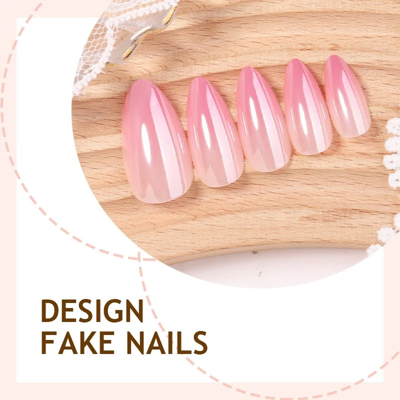 Stylisches Kunstnagelset mit schimmerndem Effekt Karnz