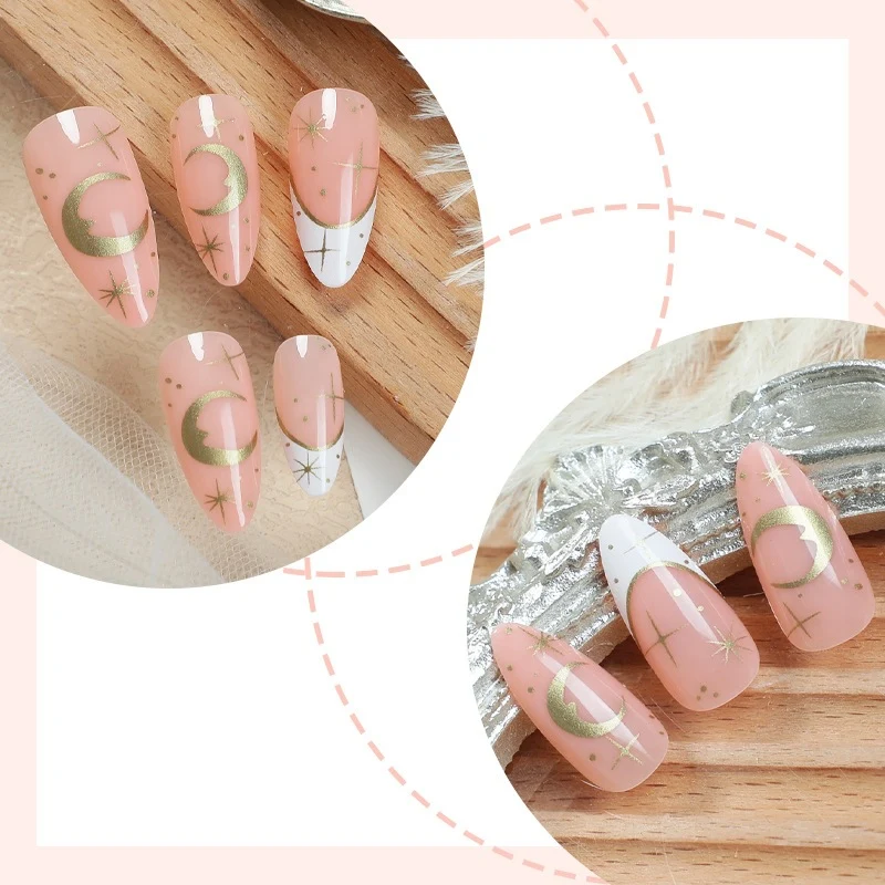 Kunstnagelset mit stylischem Mond-Design Karnz