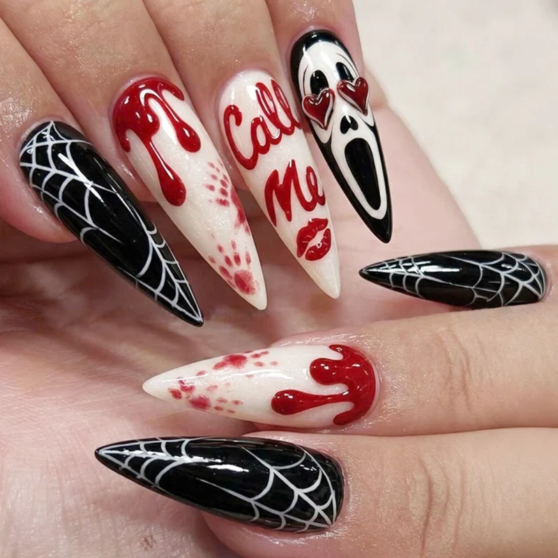 Kunstnagelset mit Halloween-Thema und faszinierenden Designs Karnz