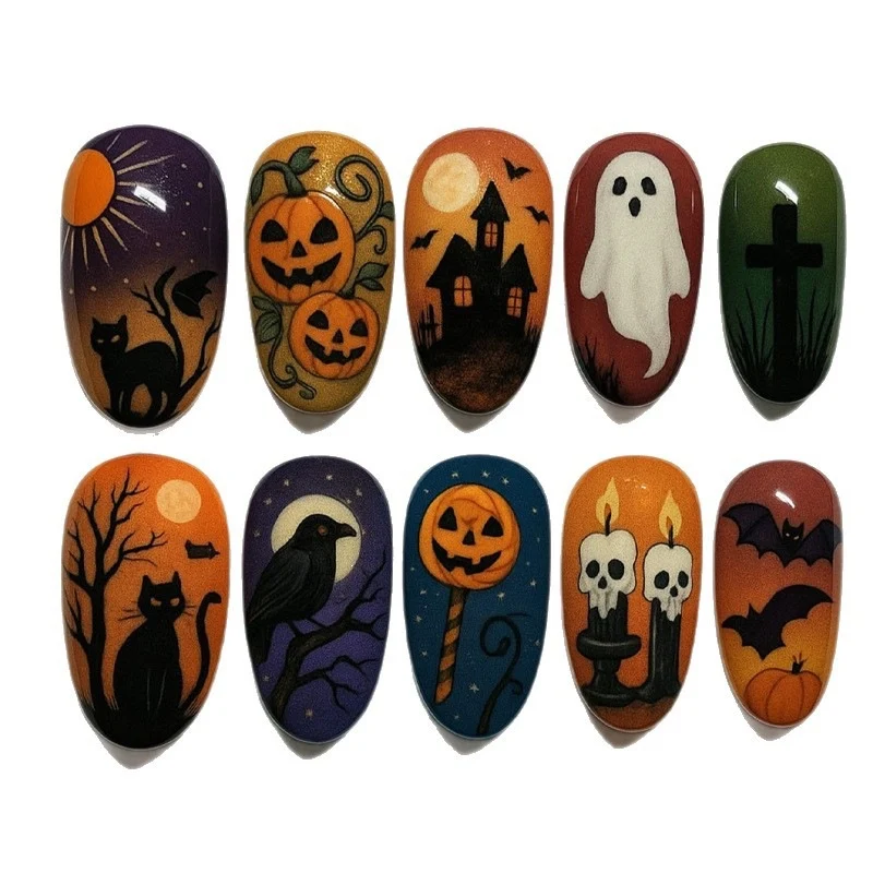 Kunstnagelset mit Halloween-Motiven Karnz