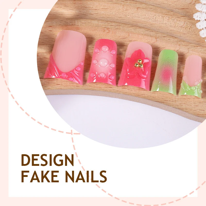 Kunstnagelset mit fruchtigen und glitzernden Designs Karnz