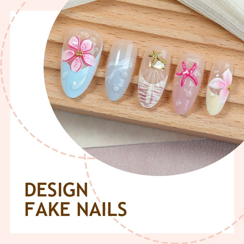 Kunstnagelset mit floralen Designs und eleganten Akzenten Karnz