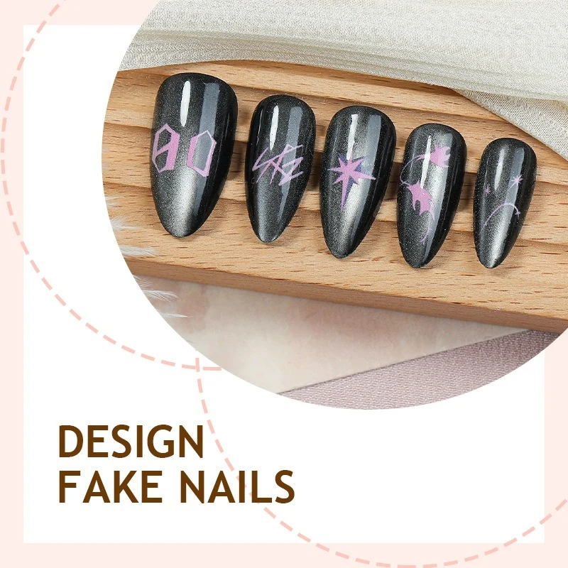 Kunstnagelset mit kreativen grafischen Designs Karnz