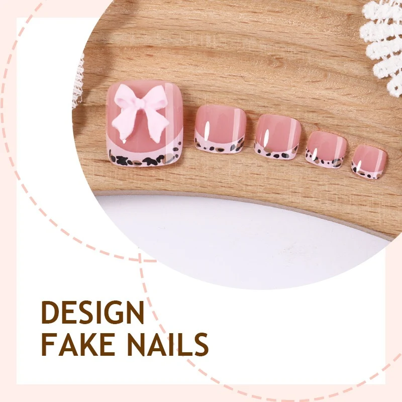 Kunstnagelset mit eleganten Schleifen-Design Karnz