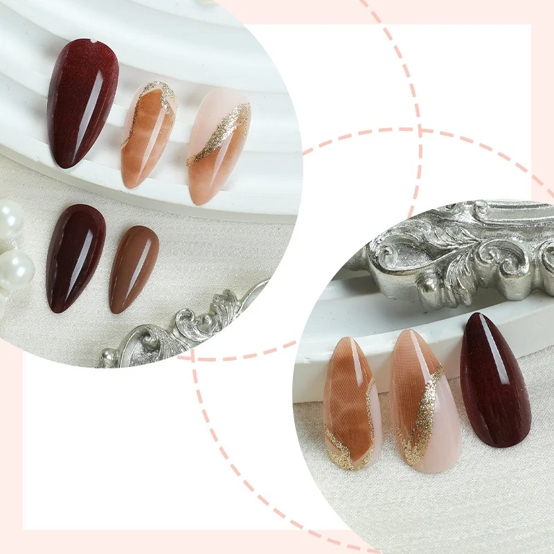 Kunstnagelset mit eleganten Glitzer- und Farbverlauf-Mustern Karnz
