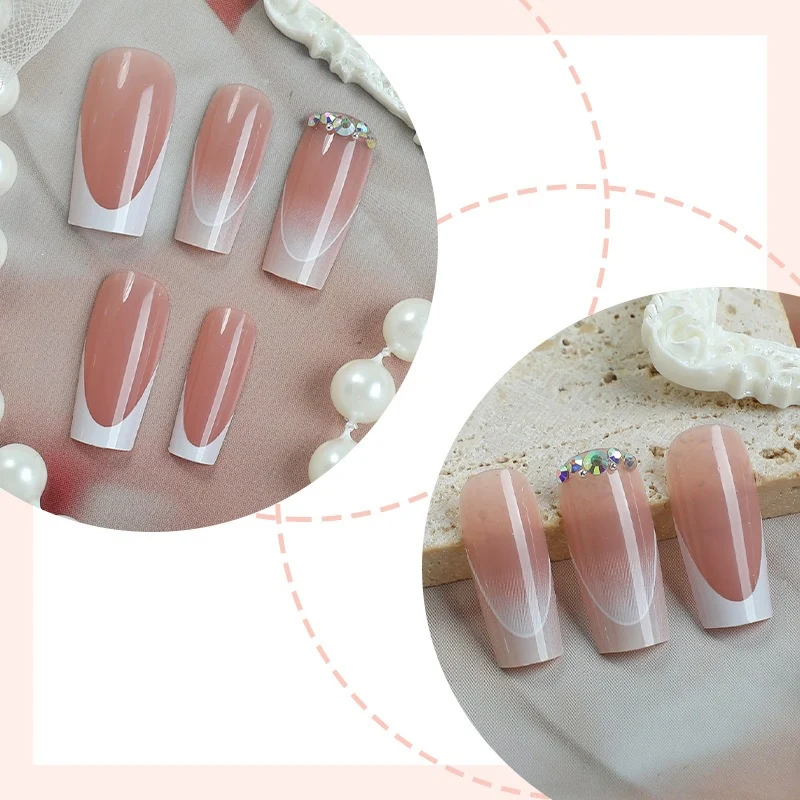 Kunstnagelset mit eleganten Farbverläufen und Glitzerdetails Karnz