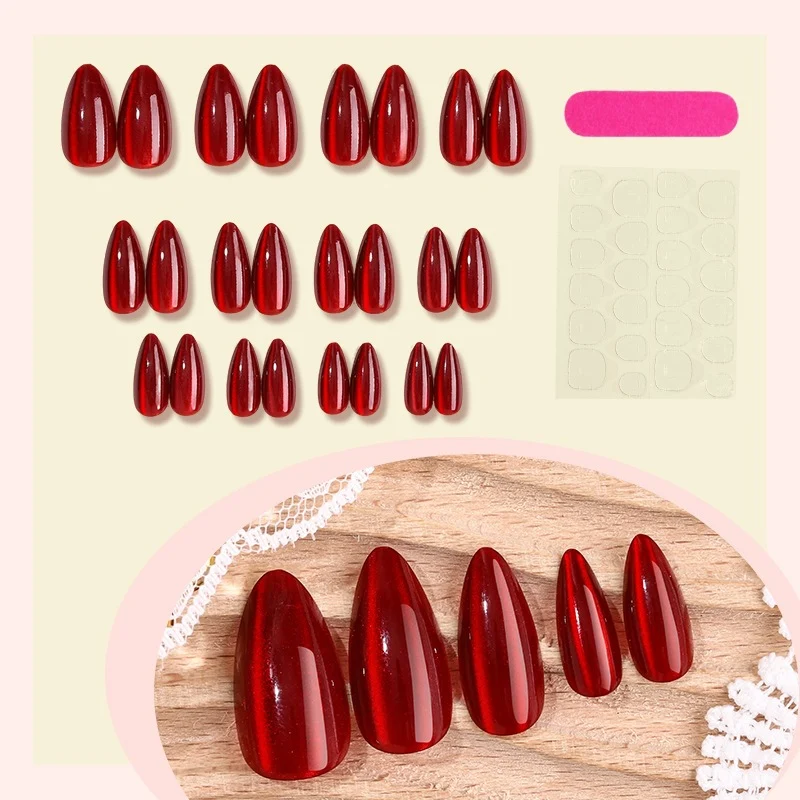 Kunstnagelset mit elegantem länglichem Design Karnz