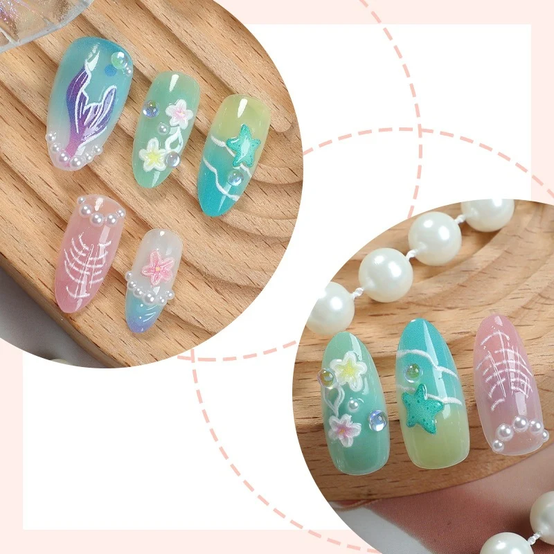 Kunstnagel-Set mit maritimen Motiven Karnz