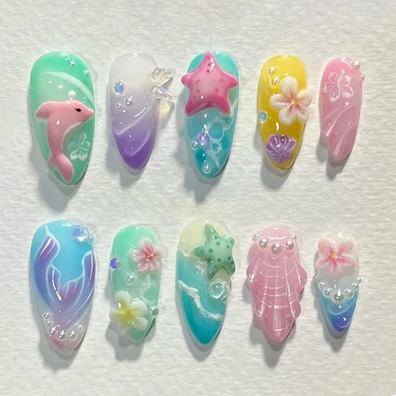 Kunstnagel-Set mit maritimen Motiven Karnz